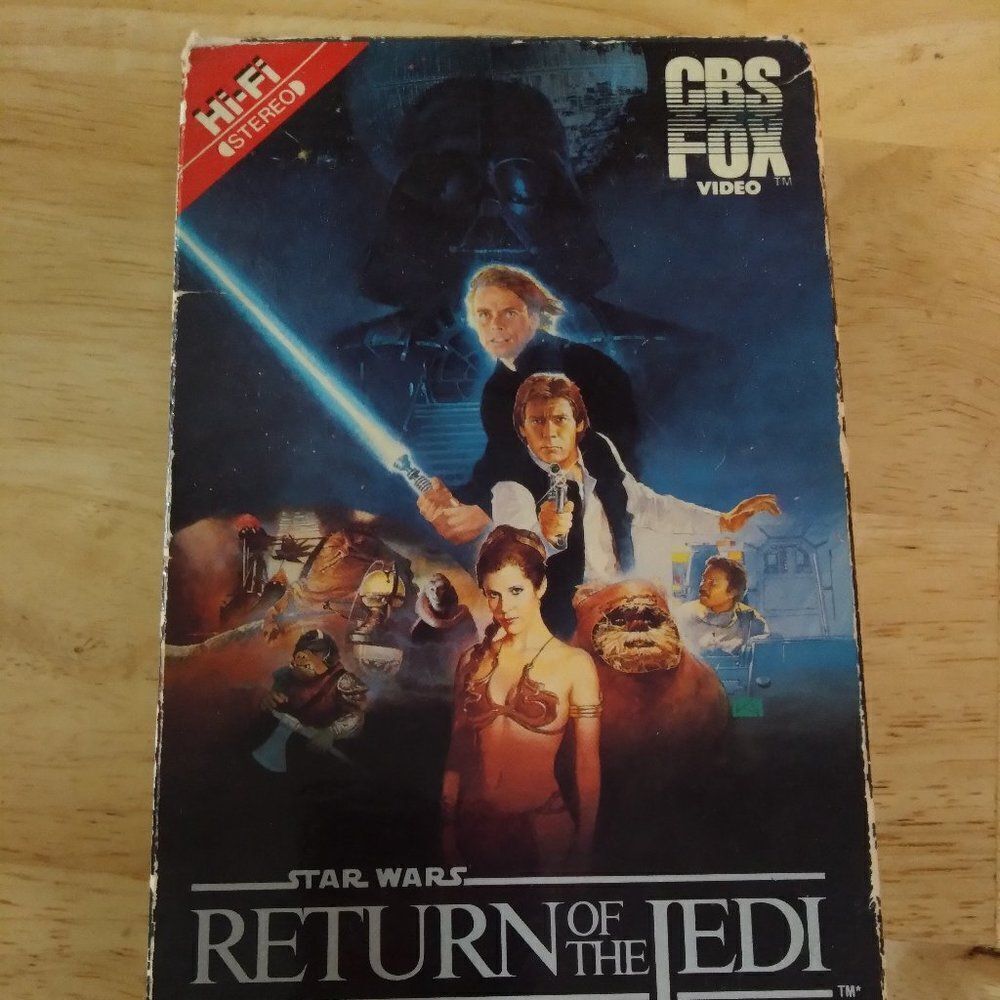 Vintage Star Wars Return Of the Jedi VHS Tape 1st Edition Original CBS Fox -